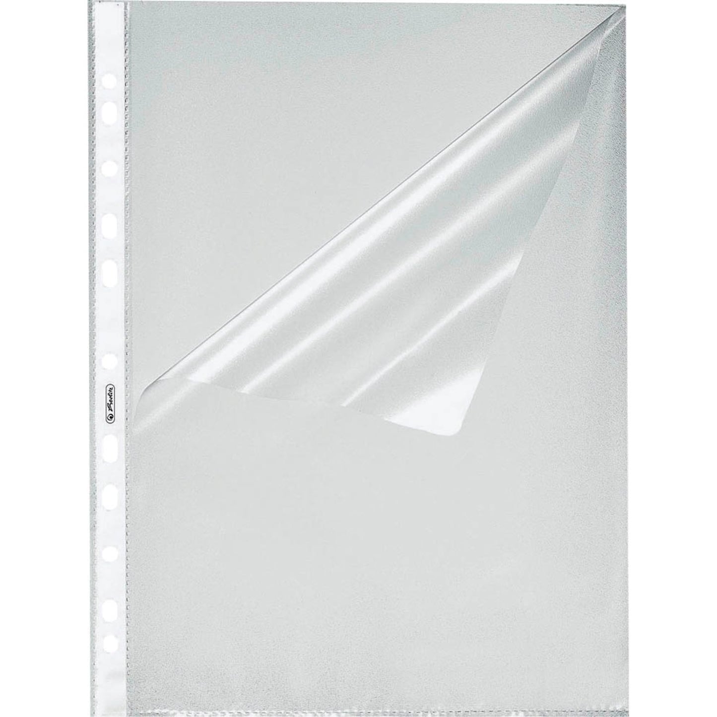 herlitz Prospekthüllen DIN A4 transparent genarbt 0,05 mm | 100810321 | 1 Pack = 100 St.