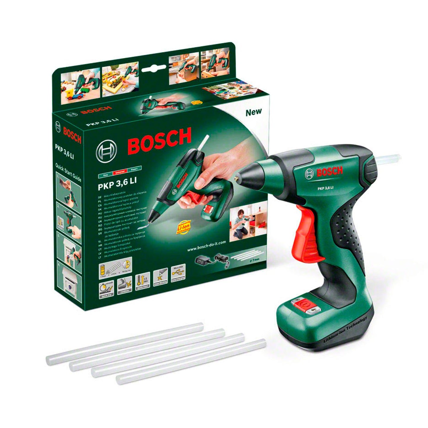 BOSCH PKP 3.6 LI Akku-Heißklebepistole grün | 603264600