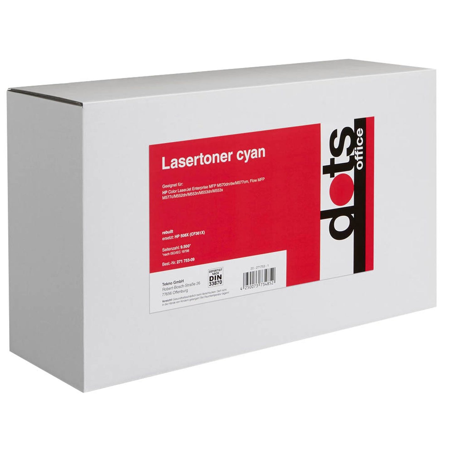 dots cyan Toner kompatibel zu HP 508X (CF361X) | 2537,3003-DOTS