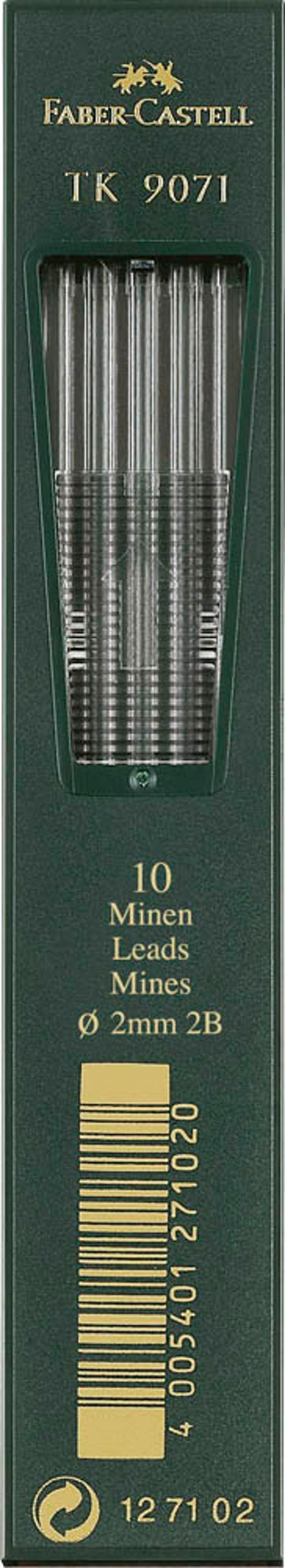 FABER-CASTELL TK 9071 Fallminen-Bleistiftminen schwarz 10 St.
