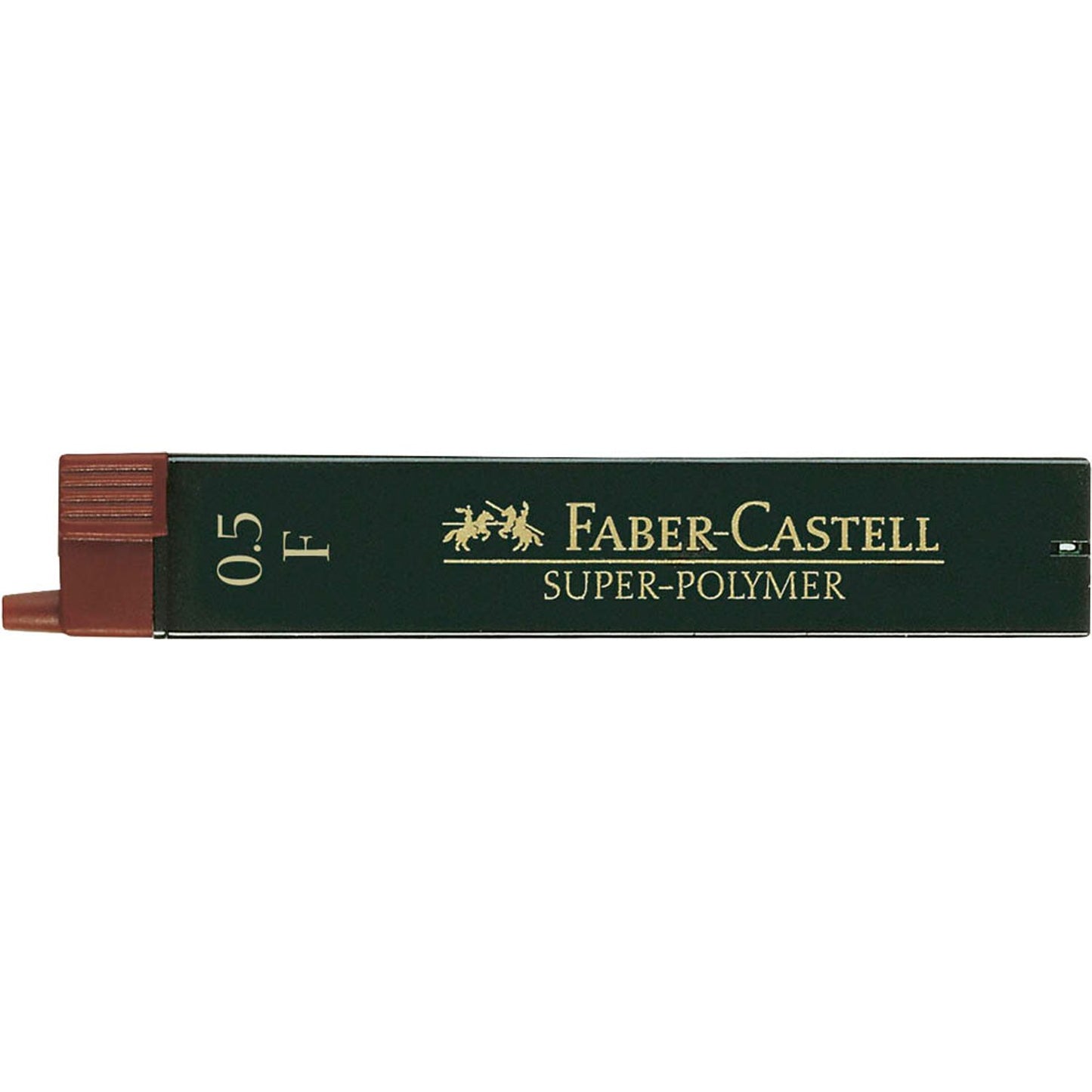 FABER-CASTELL SUPER-POLYMER Feinminen-Bleistiftminen schwarz F 0,5 mm | 120510 | 1 Pack = 12 St.