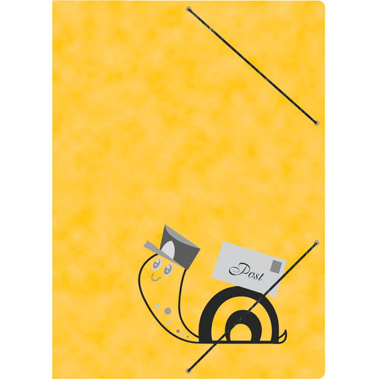 RNK-Verlag Eckspanner Postmappe DIN A4 gelb | 4658 | 1 Pack = 3 St.