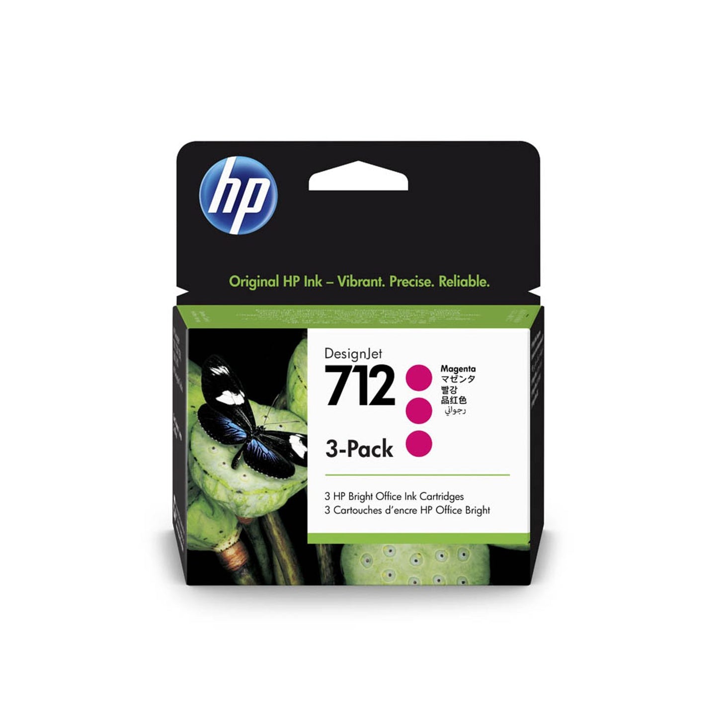 HP 712 () magenta Druckerpatronen, 3er-Set | 3ED78A | 1 Pack = 3 St.