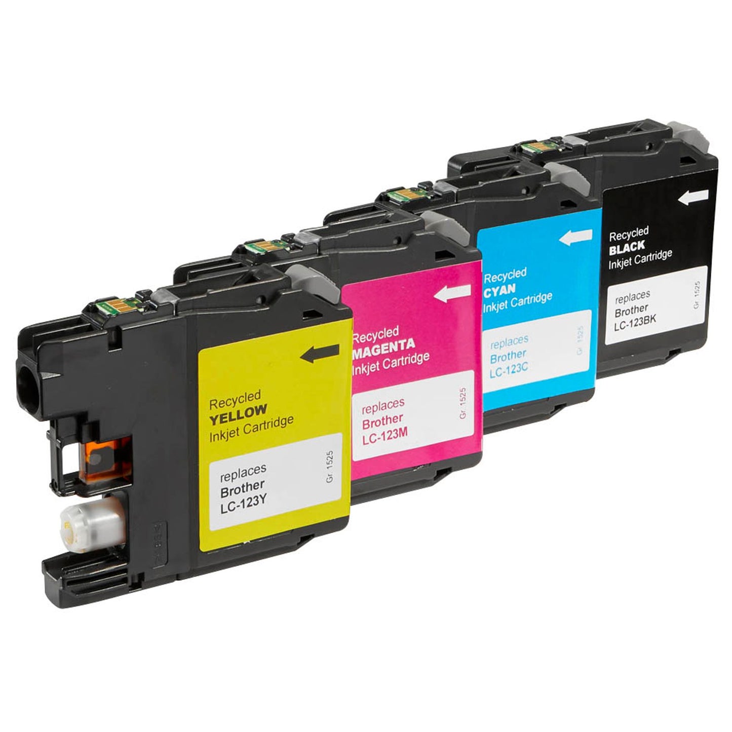 dots schwarz, cyan, magenta, gelb Druckerpatronen kompatibel zu brother LC123VALBPDR, 4er-Set | 1525,4005-DOTS | 1 Pack = 4 St.