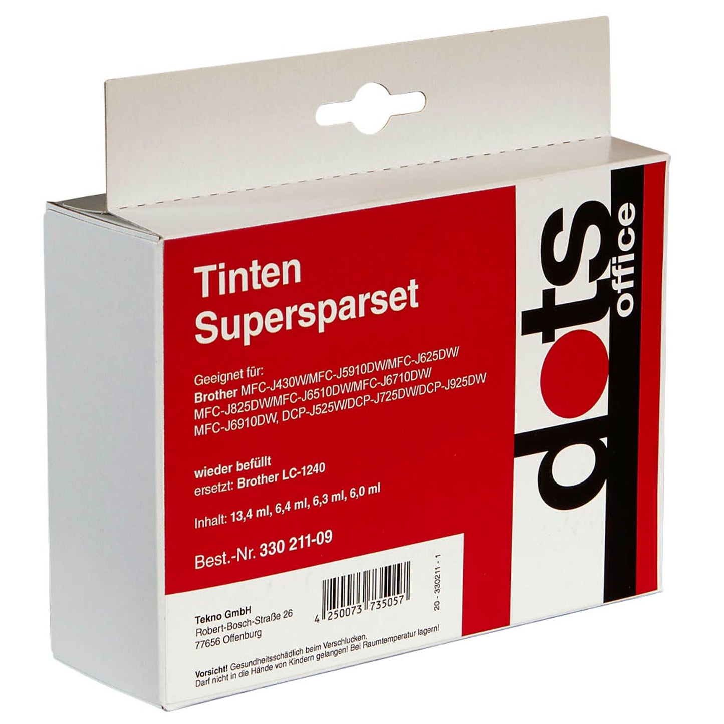 dots schwarz, cyan, magenta, gelb Druckerpatronen kompatibel zu brother LC-1240BK/C/M/Y, 4er-Set | 1524,4805-DOTS | 1 Pack = 4 St.