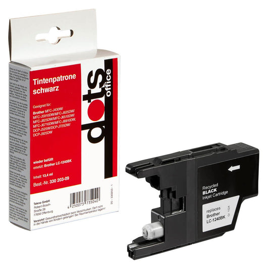 dots schwarz Druckerpatrone kompatibel zu brother LC-1240BK | 1524,4801-DOTS