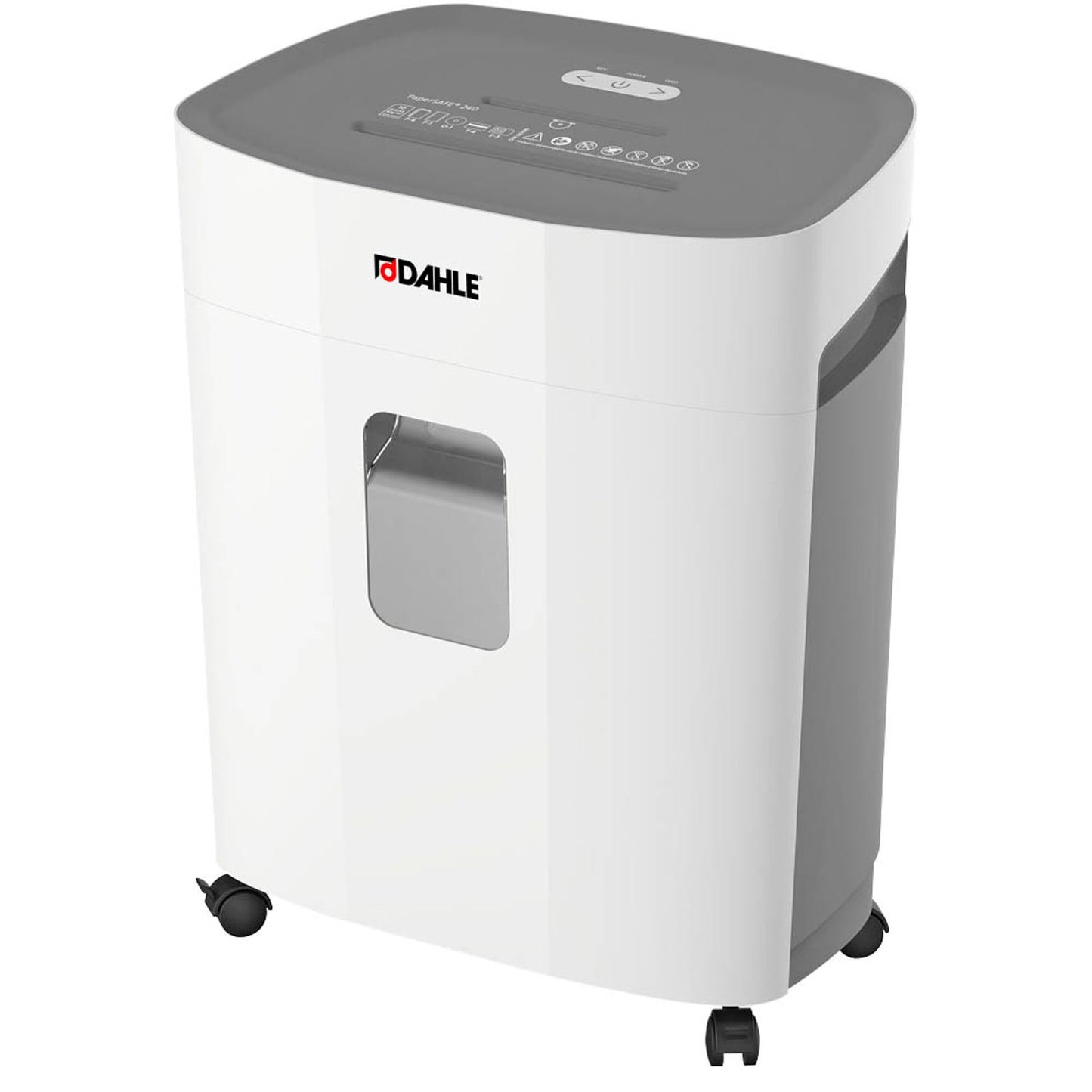 DAHLE PaperSAFE 240 Aktenvernichter mit Partikelschnitt P-4, bis , lichtgrau | 23240-16171