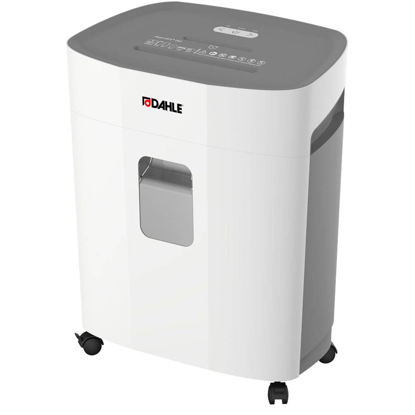 DAHLE PaperSAFE 260 Aktenvernichter mit Partikelschnitt P-4, 4 x 12 mm, bis , lichtgrau | 23260-16172