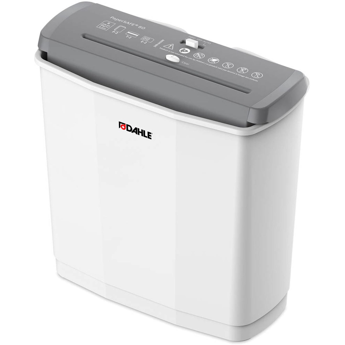 DAHLE PaperSAFE 60 Aktenvernichter mit Streifenschnitt P-2, 6 mm, bis , lichtgrau | 23060-16167