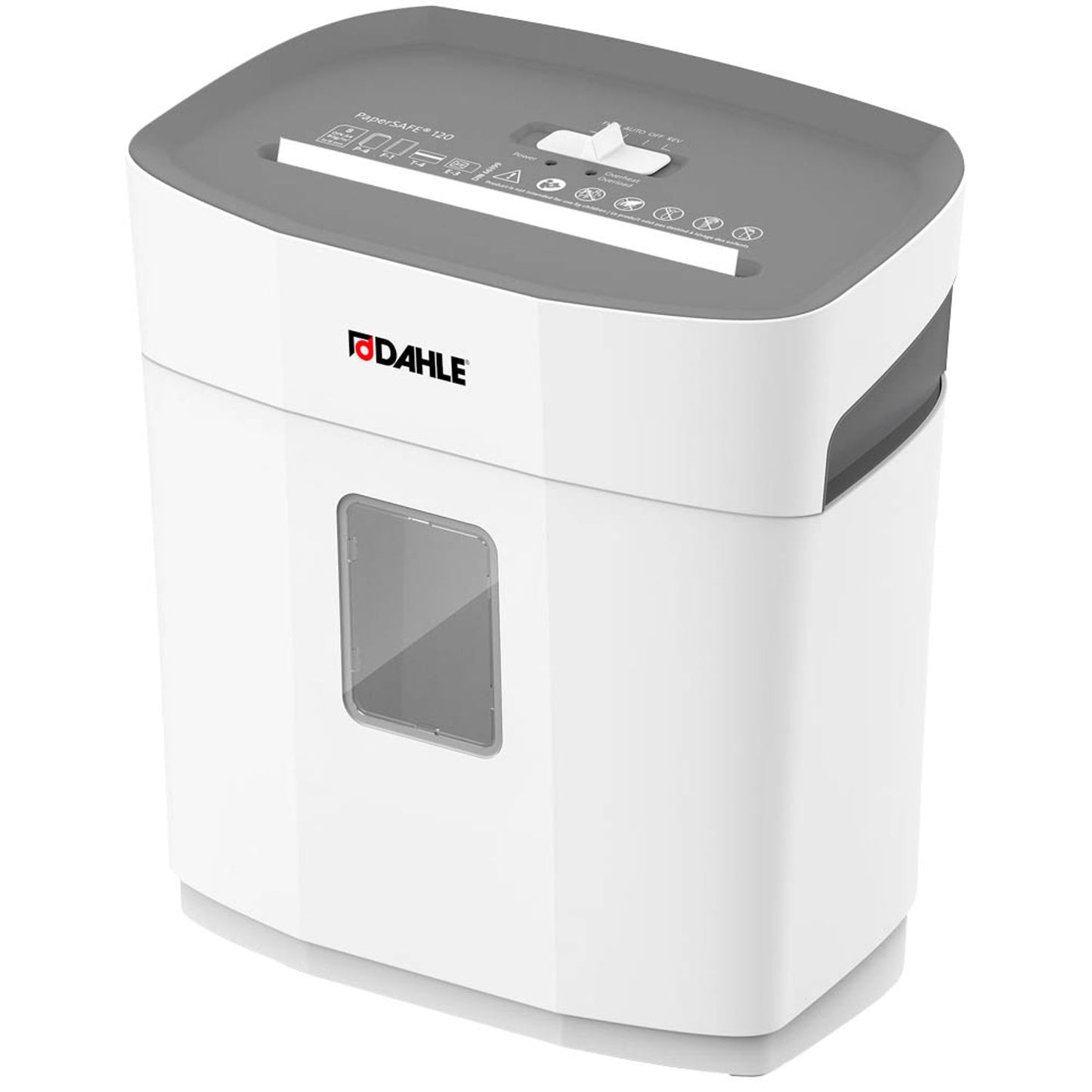 DAHLE PaperSAFE 120 Aktenvernichter mit Partikelschnitt P-4, 5 x 18 mm, bis , lichtgrau | 23120-16169