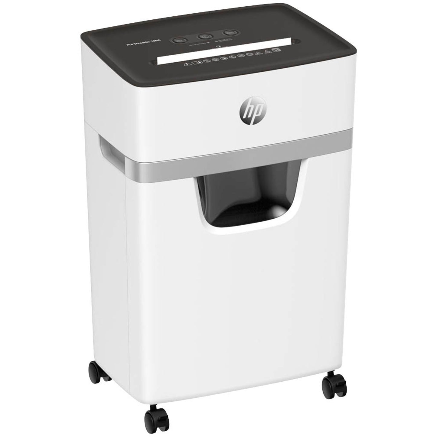 HP OneShred 10MC Aktenvernichter mit Partikelschnitt P-5, 2 x 15 mm, bis , weiß | 2804