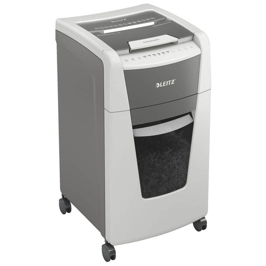 LEITZ IQ Autofeed Small Office 300 Aktenvernichter mit Partikelschnitt P-5, 2 x 15 mm, bis , weiß | 80160000