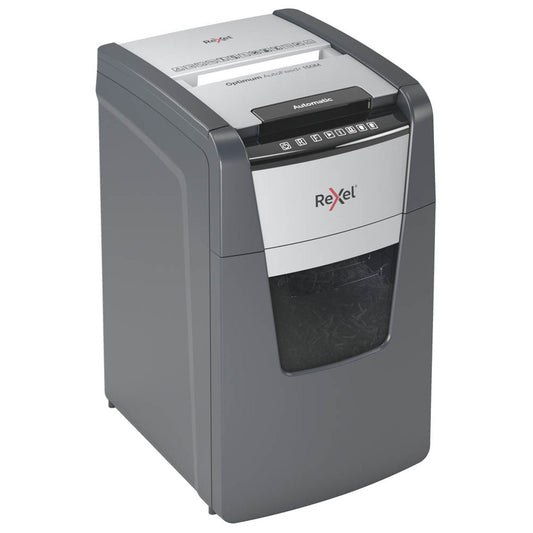 Rexel Optimum AutoFeed+ 150M Aktenvernichter mit Partikelschnitt P-5, 2 x 15 mm, bis , schwarz | 2020150MEU