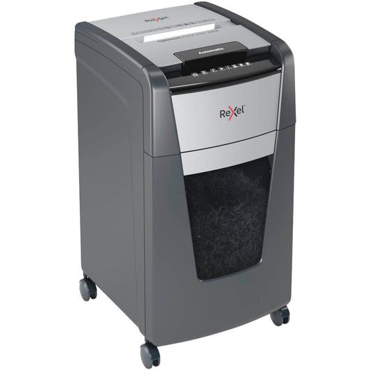Rexel Optimum AutoFeed+ 225X Aktenvernichter mit Partikelschnitt P-4, 4 x 26 mm, bis , schwarz | 2020225,00 XEU