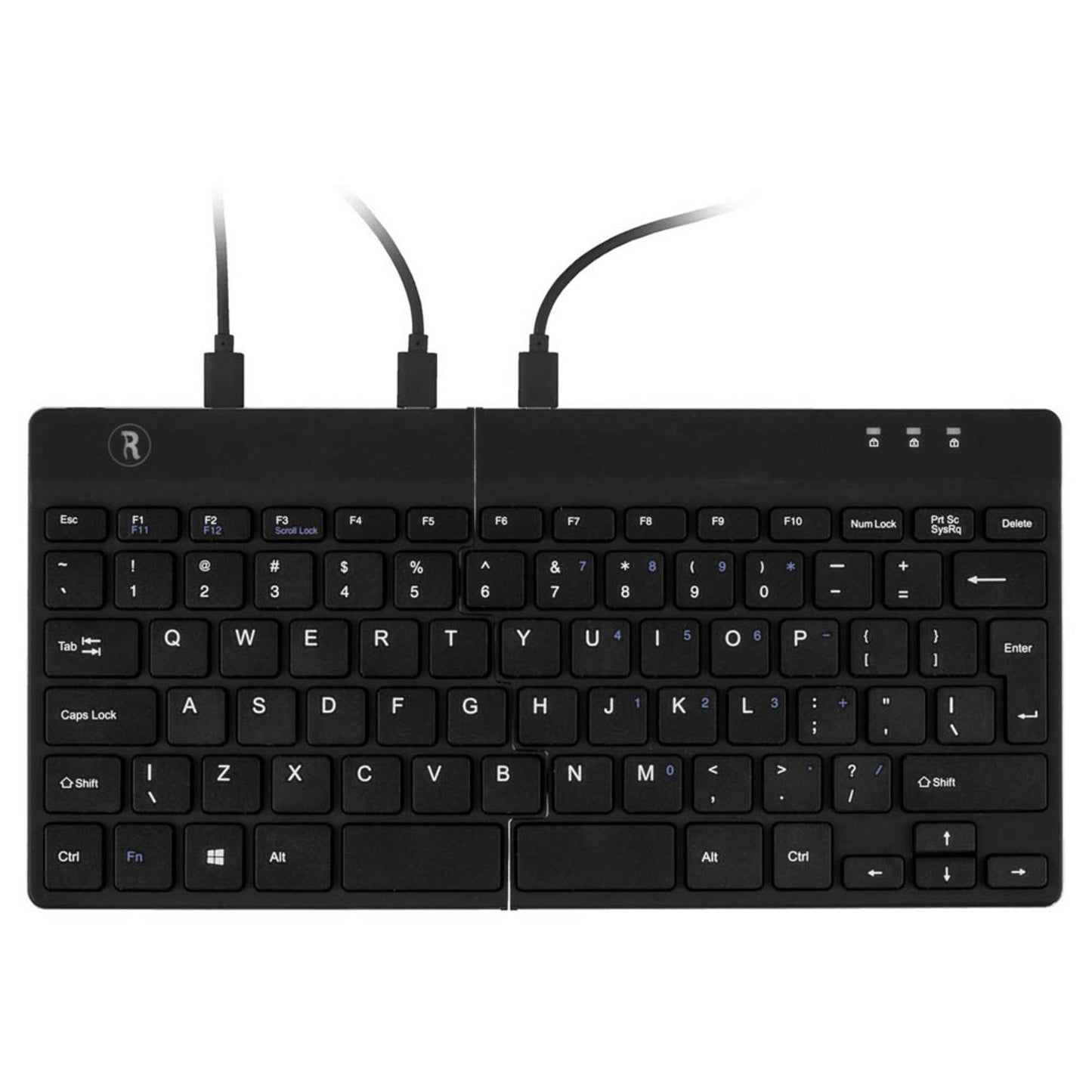r-go Split Break ergonomische Tastatur geteilt, kabelgebunden schwarz | RGOSP-DEWIBL
