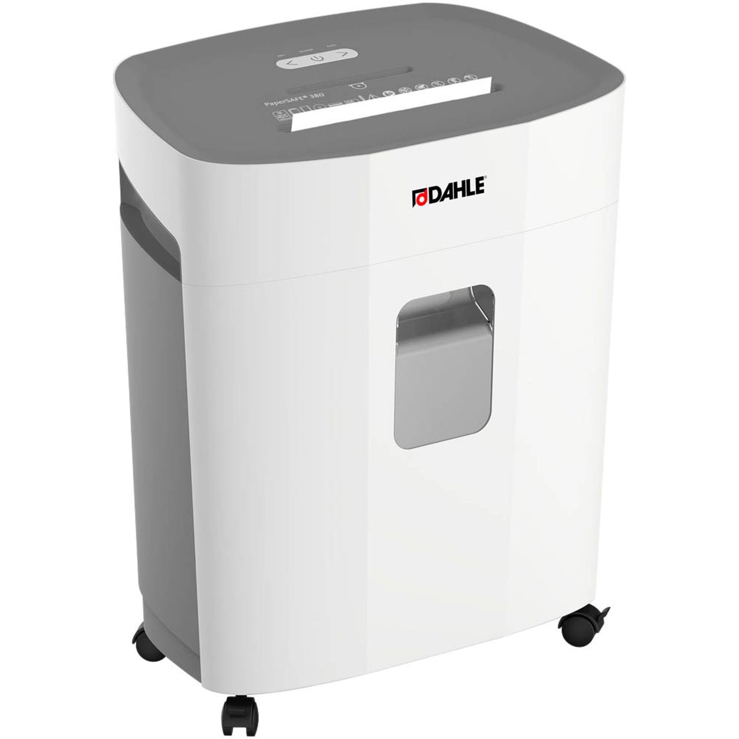 DAHLE PaperSAFE 380 Aktenvernichter mit Partikelschnitt P-4, 4 x 12 mm, bis , lichtgrau | 23380-16173