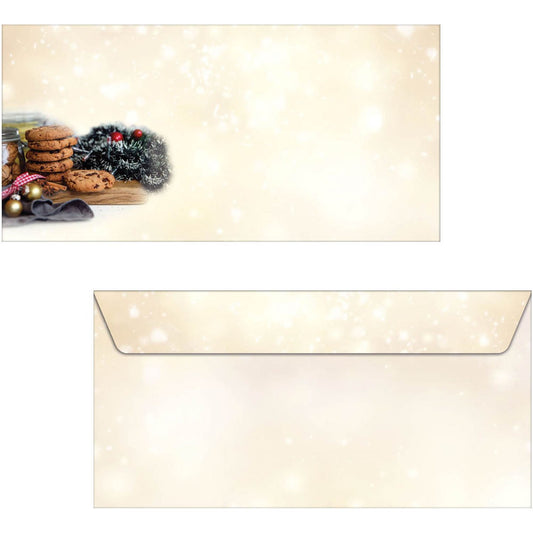 SIGEL Weihnachtsbriefumschläge Winter Smell DIN lang ohne Fenster | DU304 | 1 Pack = 25 St.