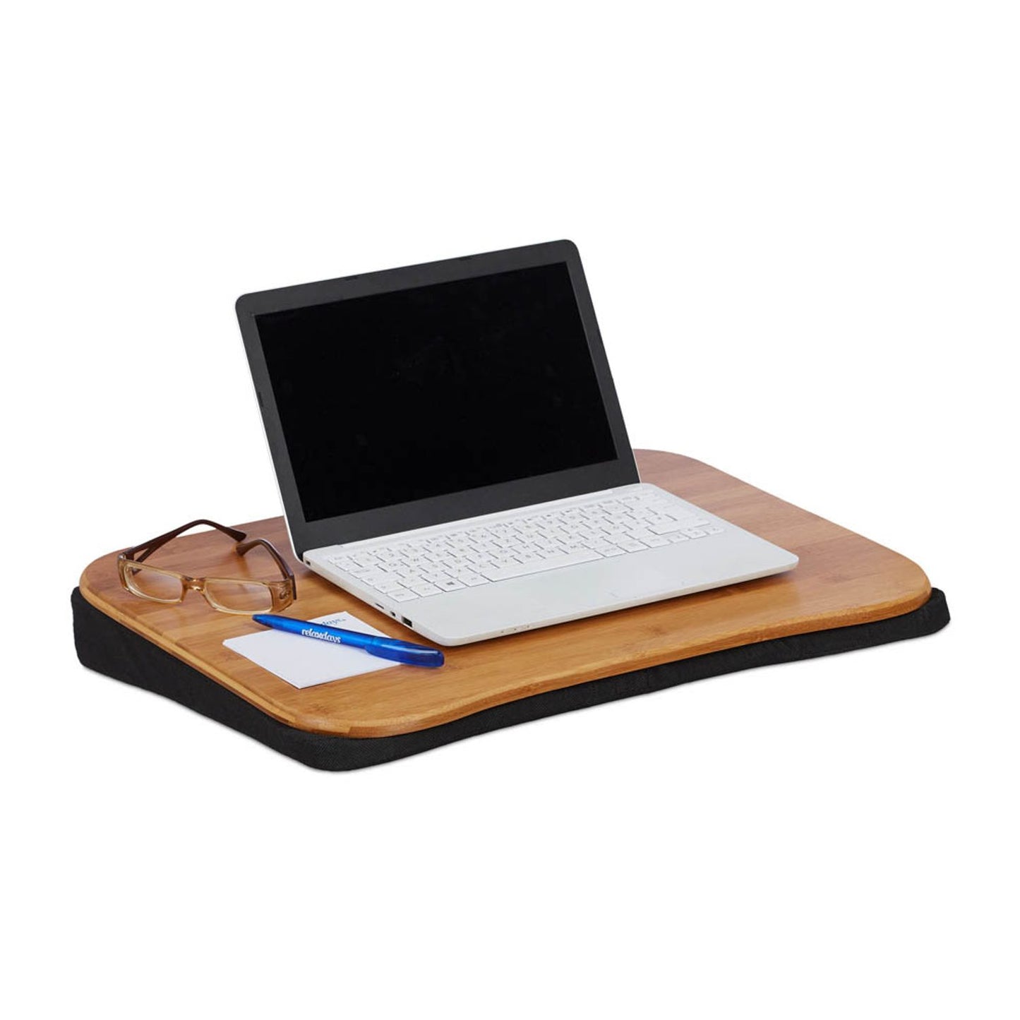 relaxdays Laptopkissen schwarz, braun | 10021548_0