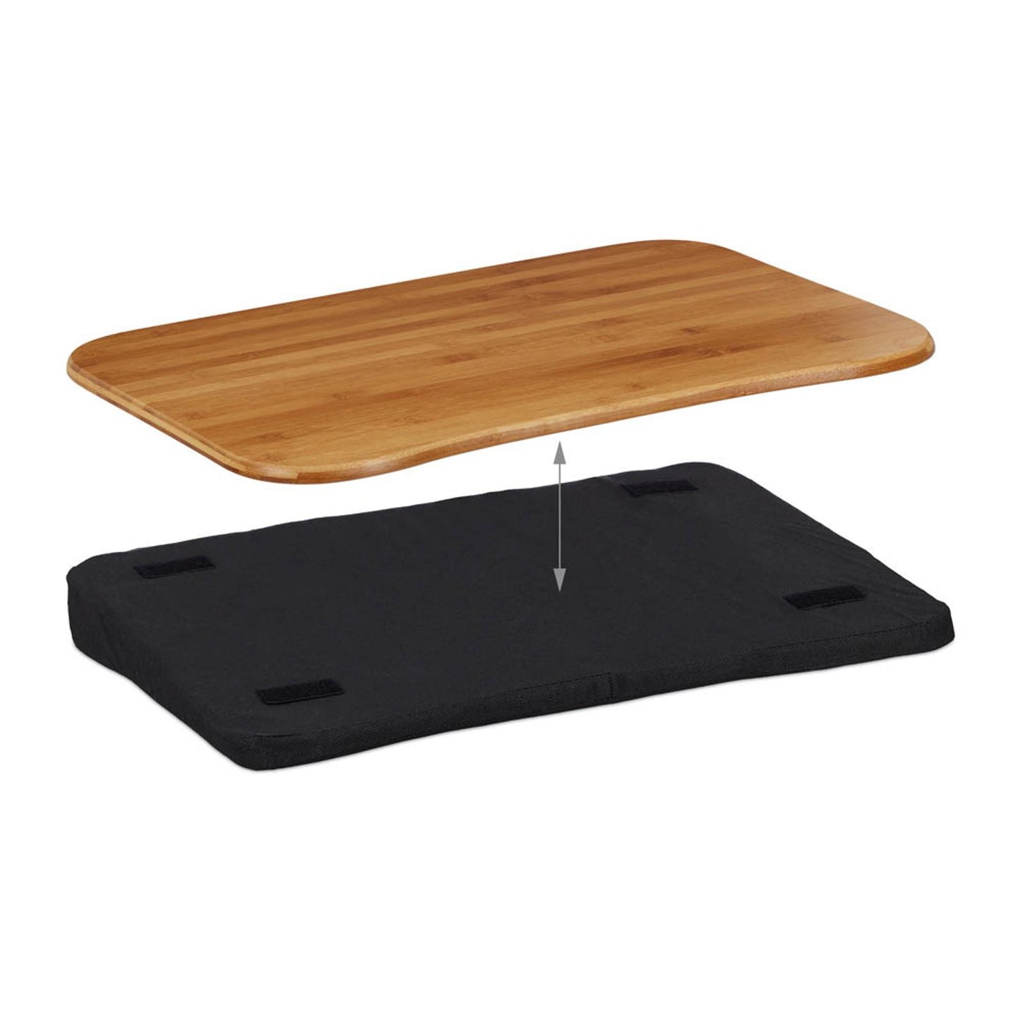 relaxdays Laptopkissen schwarz, braun | 10021548_0