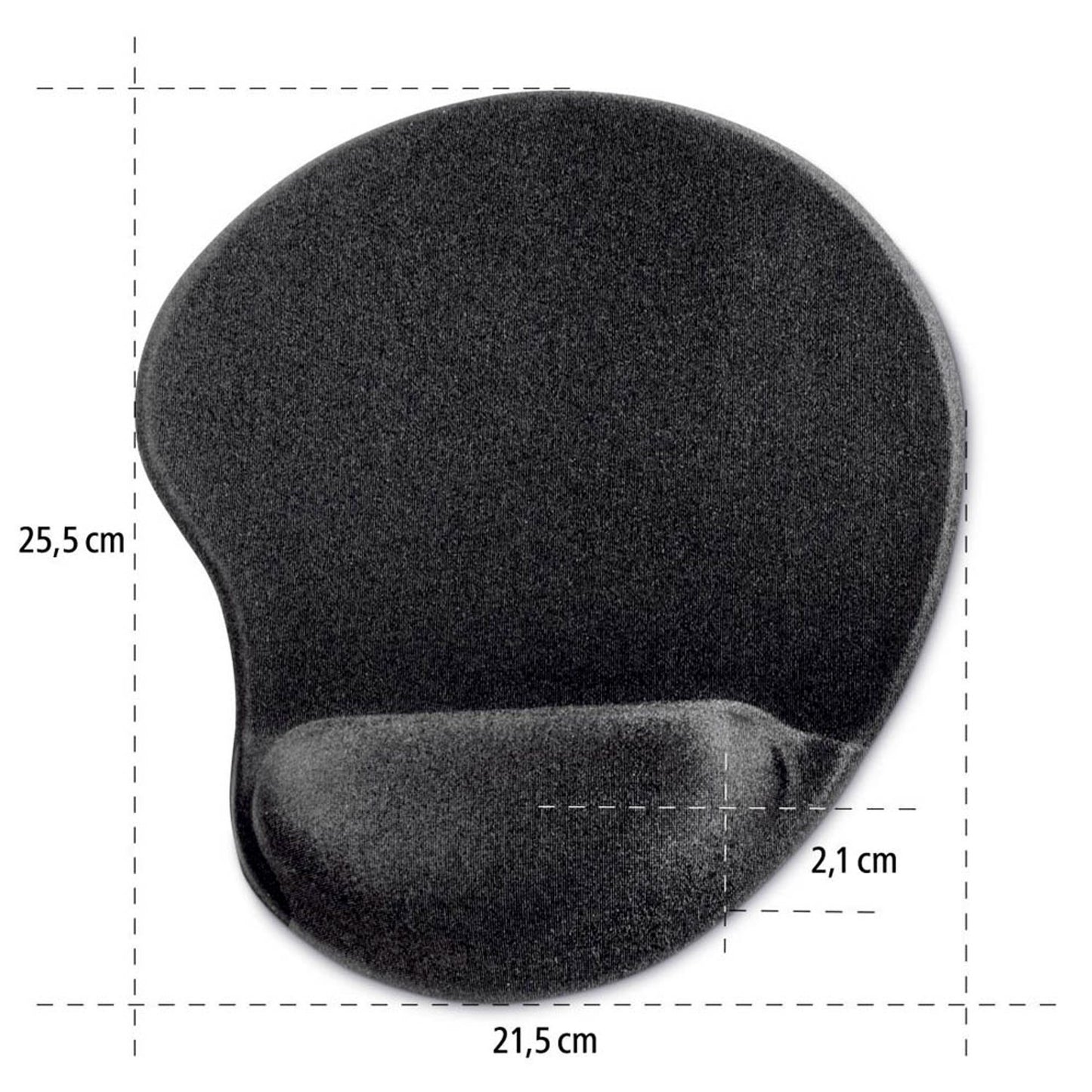 hama Mousepad mit Handgelenkauflage Ergonomic schwarz | 126854