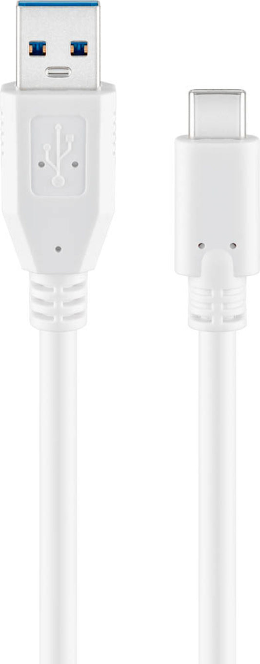 goobay USB 3.0 C/USB 3.0 A Kabel weiß, 1 St.