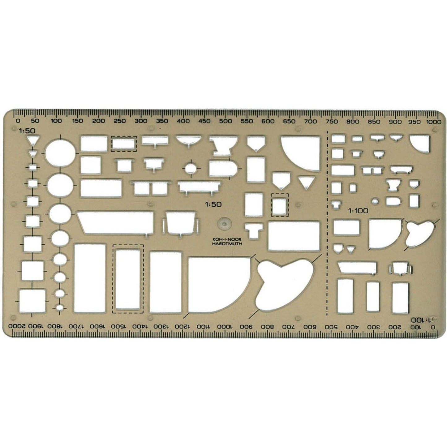 KOH-I-NOOR Zeichenschablone Sanitärtechnik transparent | 749270
