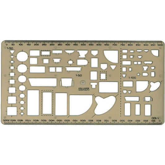 KOH-I-NOOR Zeichenschablone Sanitärtechnik transparent | 749270