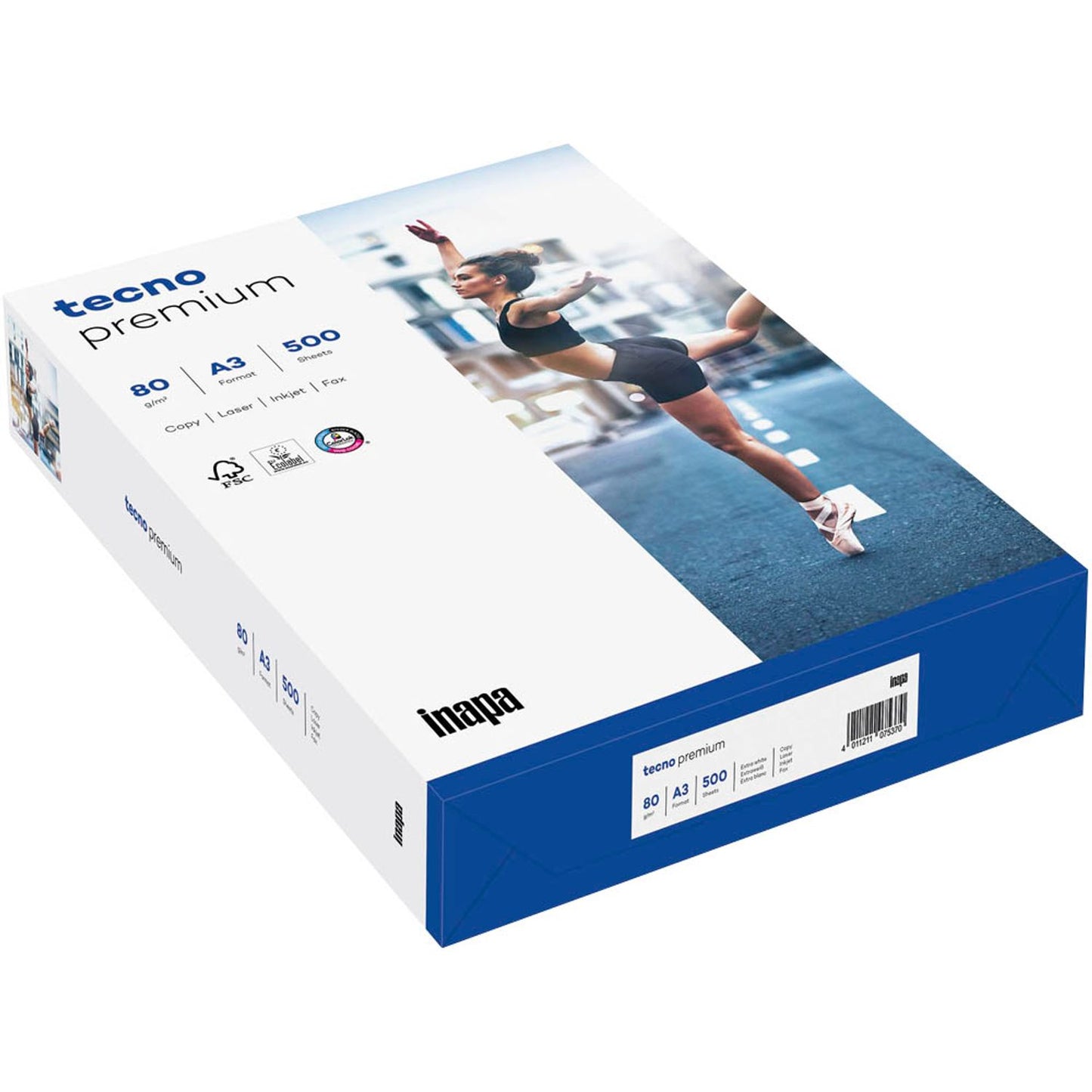 tecno Kopierpapier premium DIN A3 80 g/qm | 5265 080 19 00 2 | 1 Pack = 500 Blatt