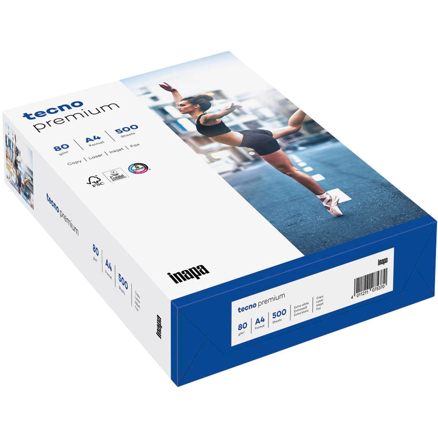 tecno Kopierpapier premium DIN A4 80 g/qm | 5265 080 10 00 1 | 1 Pack = 500 Blatt
