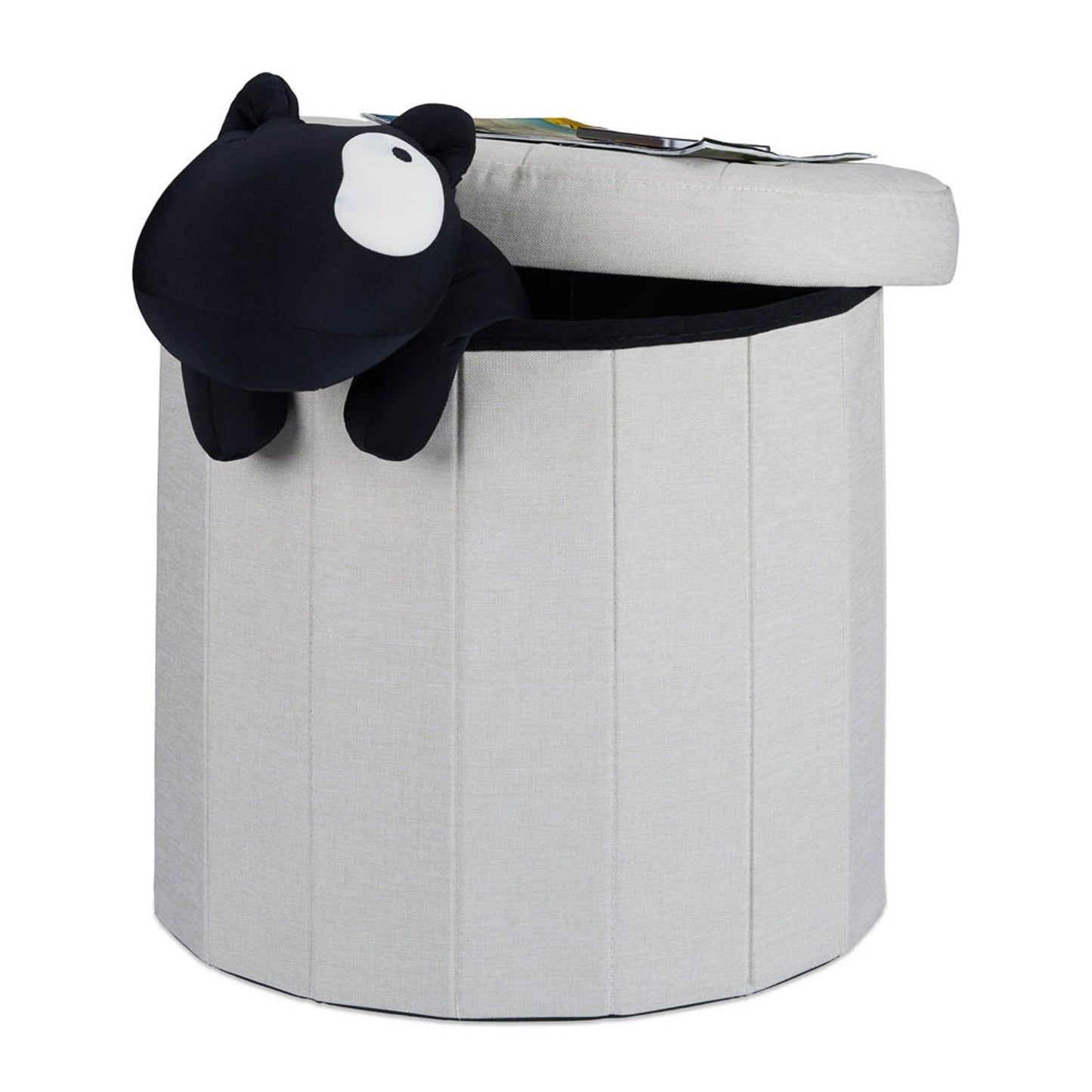 relaxdays Hocker mit Stauraum creme | 10022874_550