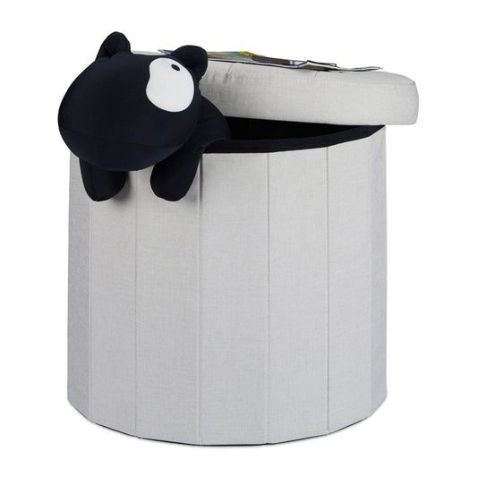 relaxdays Hocker mit Stauraum creme | 10022874_550
