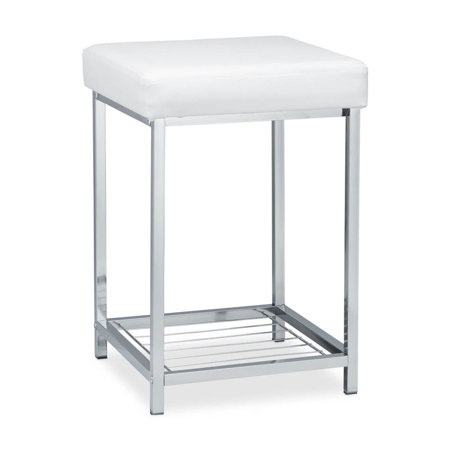 relaxdays Hocker weiß Kunstleder | 10024633_49