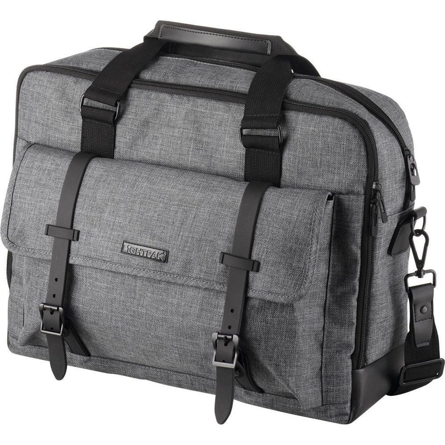 LIGHTPAK Laptoptasche TWYX Kunstfaser grau bis 38,1 cm (15 Zoll) | 46163