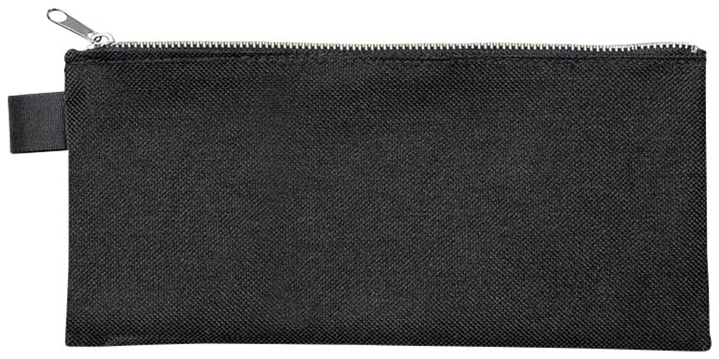 VELOFLEX Reißverschlussbeutel schwarz/silber Textil, 1 St.