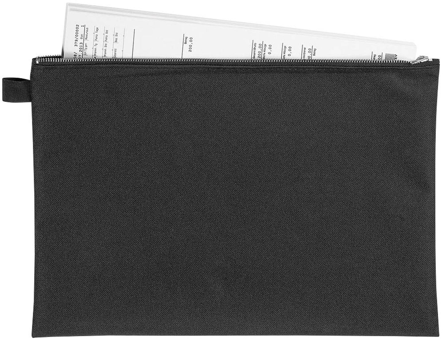 VELOFLEX Reißverschlussbeutel schwarz/silber Textil, 1 St.