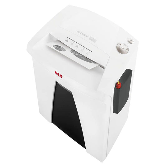 HSM SECURIO B24 - externer autom. Öler Aktenvernichter mit Partikelschnitt P-4, 4,5 x 30 mm, bis , weiß | 1783111O