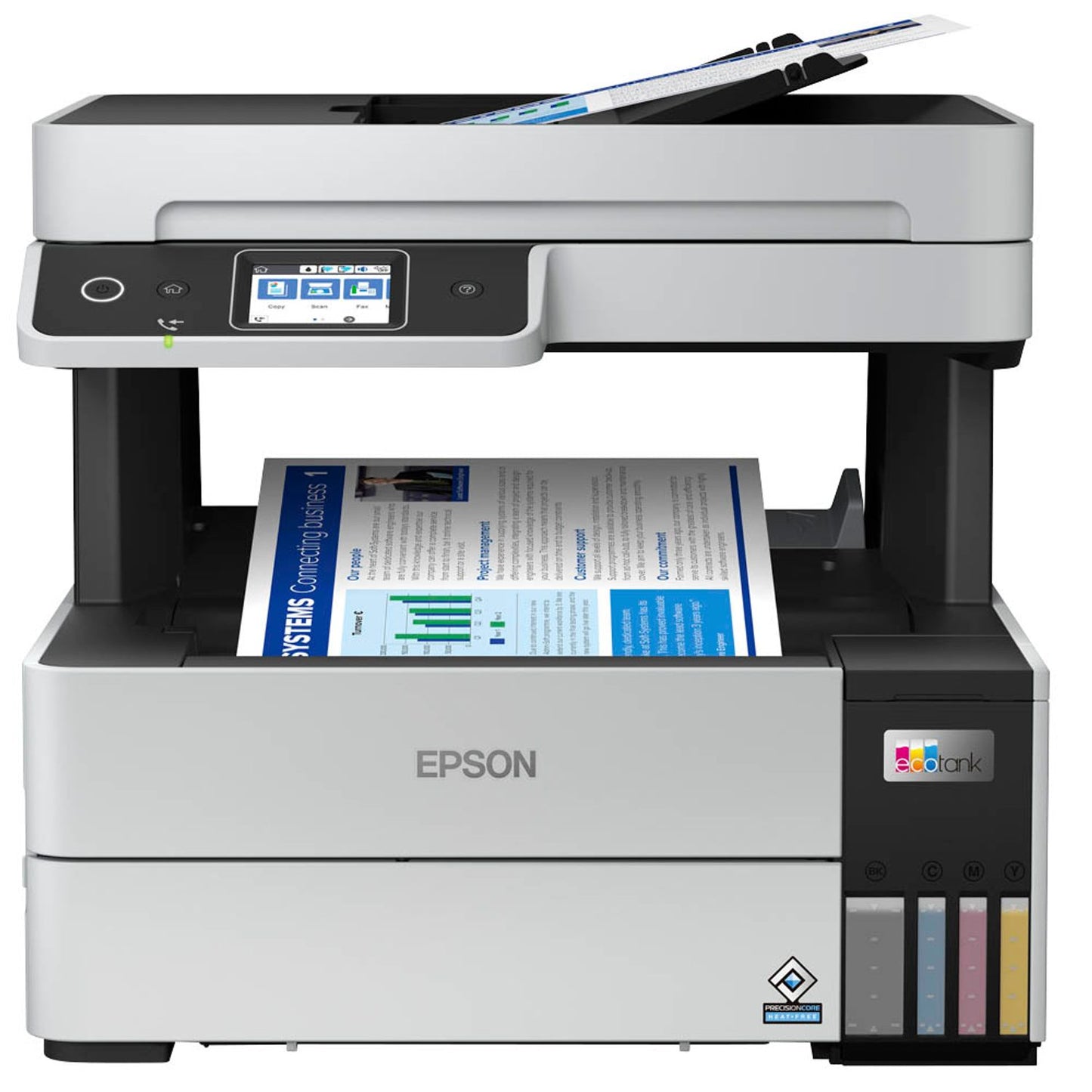 EPSON EcoTank ET-5185 4 in 1 Tintenstrahl-Multifunktionsdrucker grau | C11CJ88407