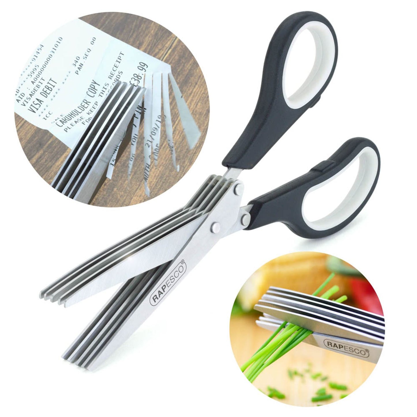 RAPESCO® Kräuterschere Papierschredder- und Kräuterschere schwarz-grau 20,0 cm | 1599
