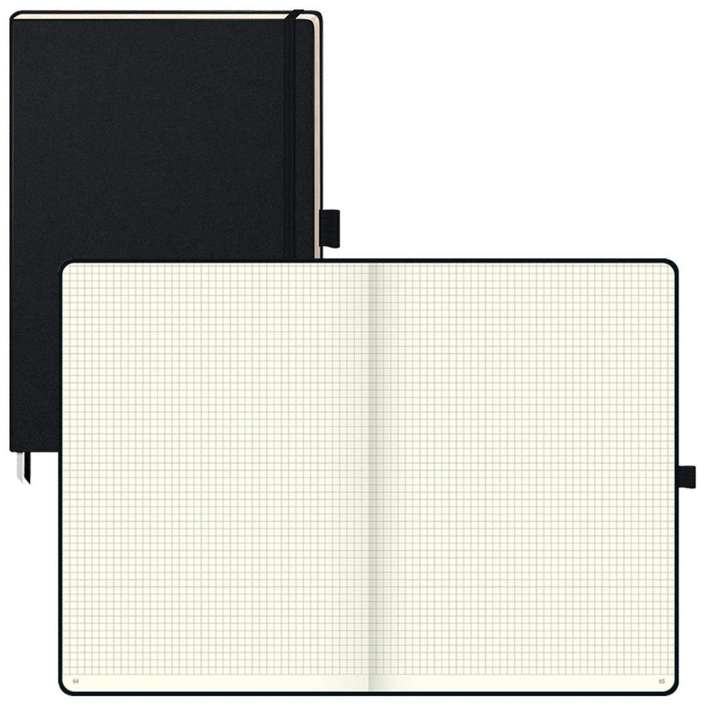 BRUNNEN Notizbuch KOMPAGNON DIN A4 schwarz Hardcover 192 Seiten