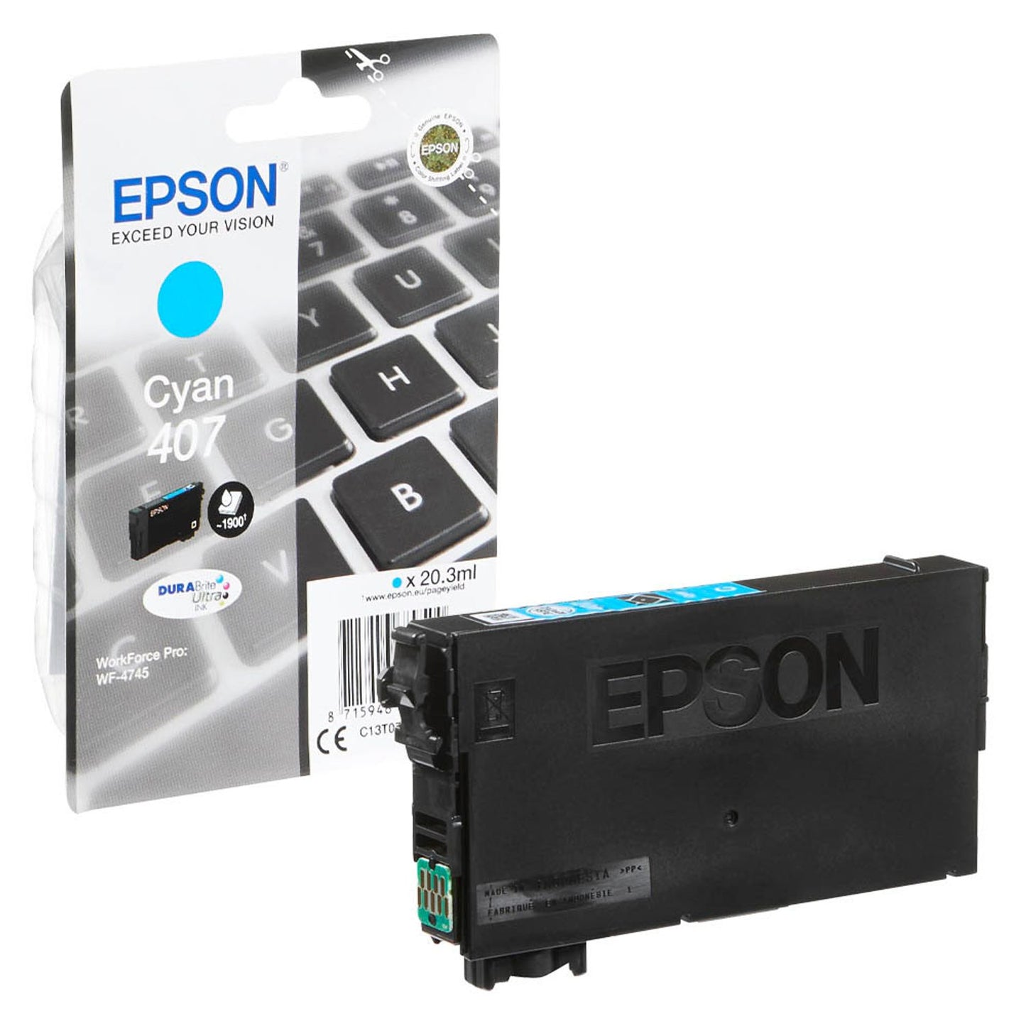 EPSON 407 / T07U2 cyan Druckerpatrone | C13T07U240