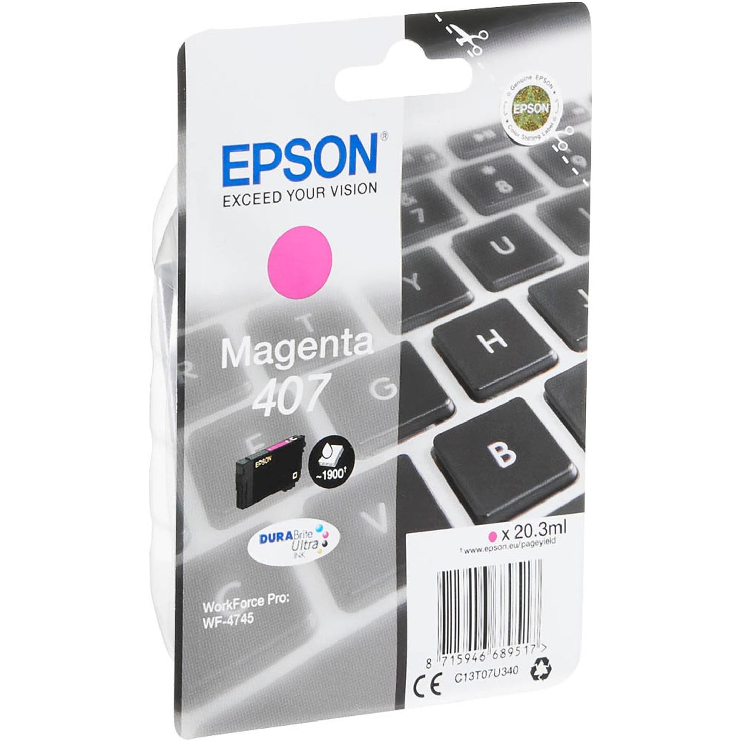 EPSON 407 / T07U3 magenta Druckerpatrone | C13T07U340
