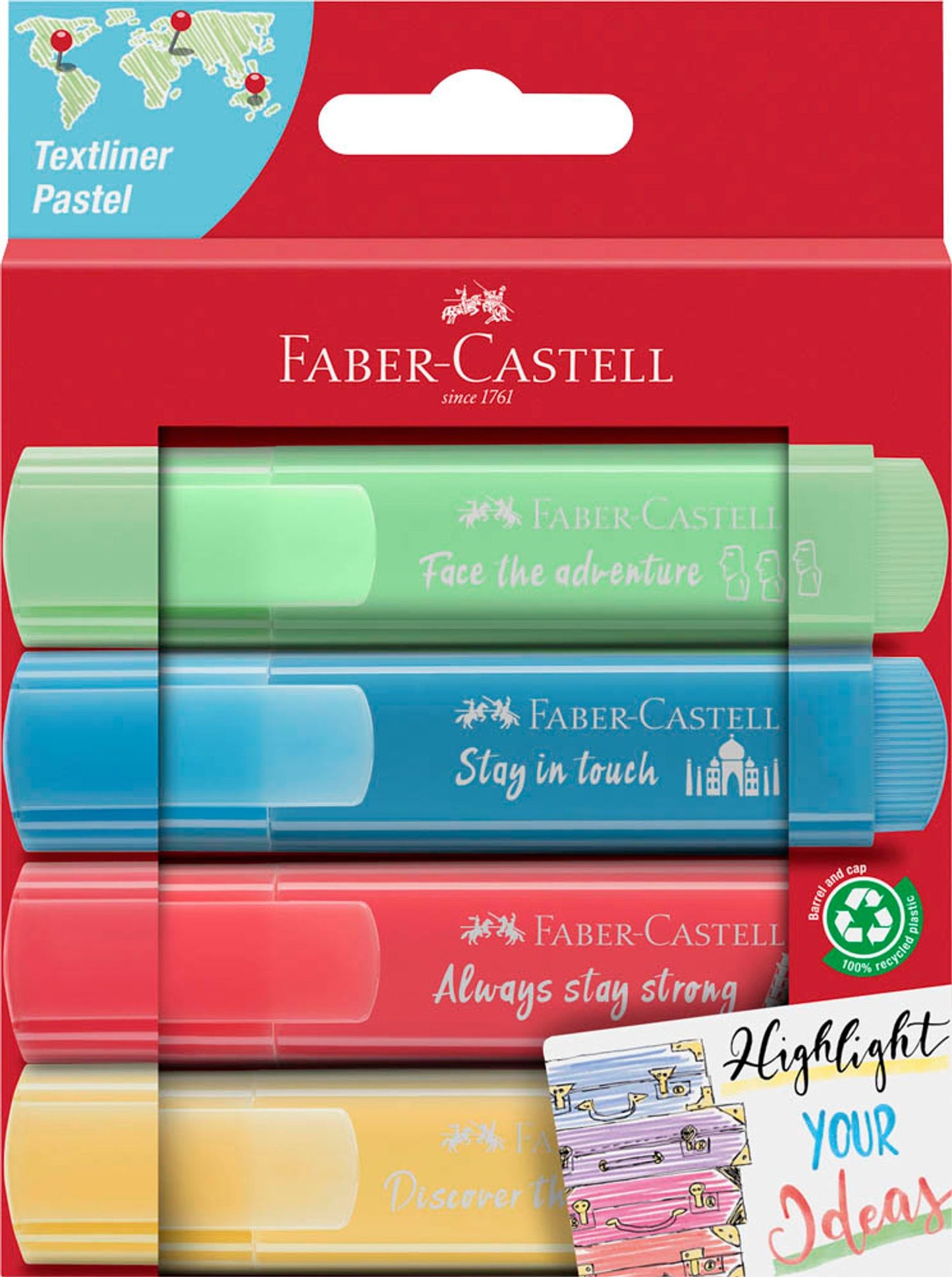 FABER-CASTELL TL 46 Pastell Textmarker farbsortiert