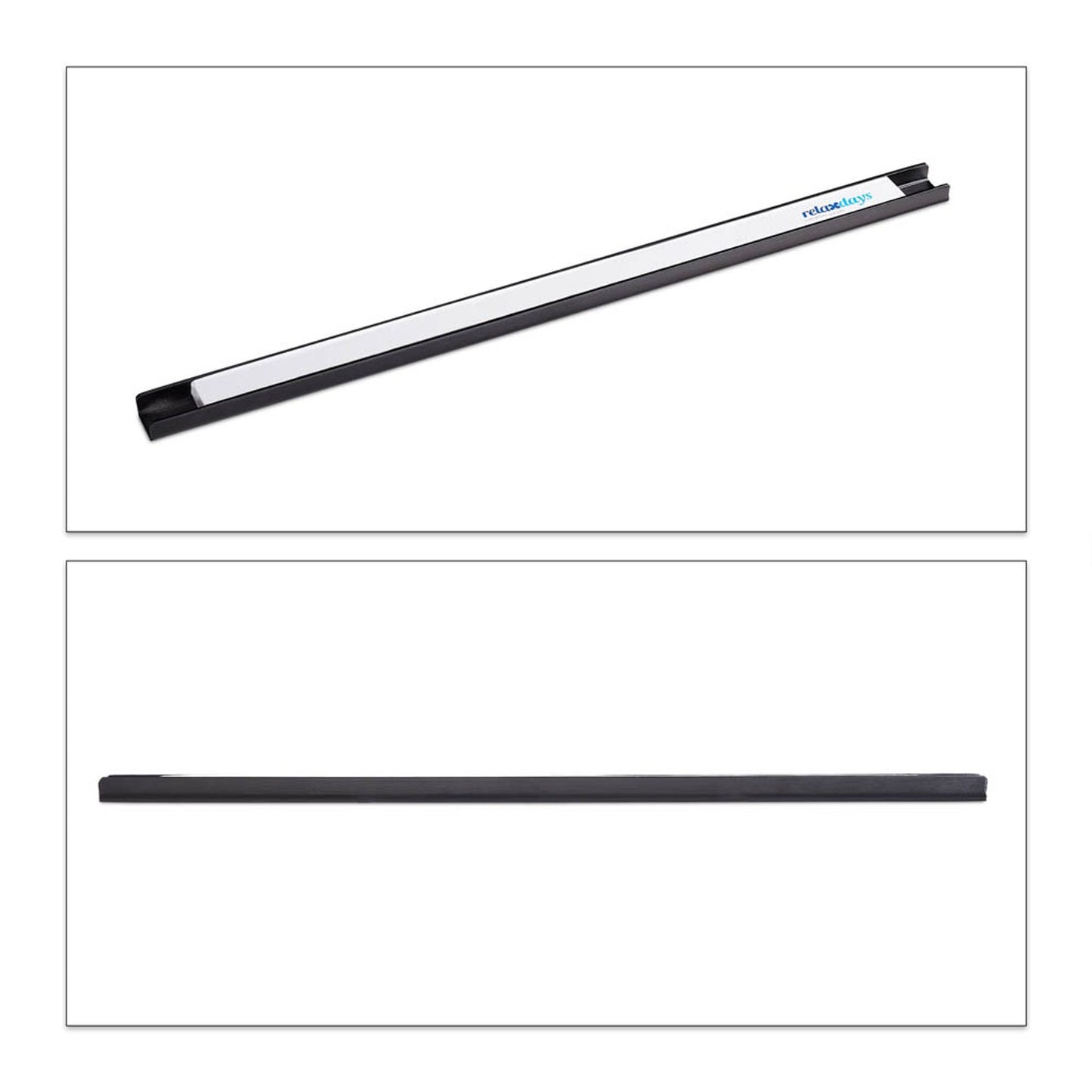 relaxdays Magnetleisten schwarz 2,5 x 45,5 cm | 10031031_0 | 1 Pack = 3 St.