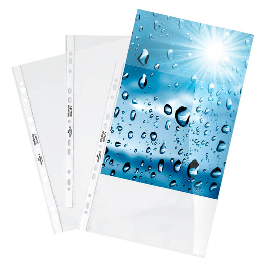 DURABLE Prospekthüllen Premium DIN A4 überbreit glasklar glatt 0,08 mm | 999111197 | 1 Pack = 50 St.
