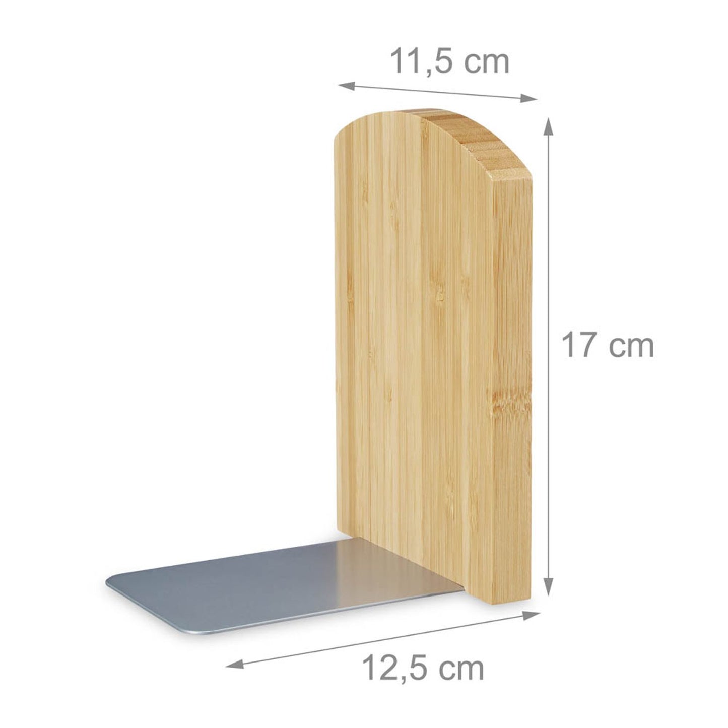 relaxdays Buchstützen braun 11,5 x 12,5 x 17,0 cm | 10024620_0 | 1 Pack = 2 St.