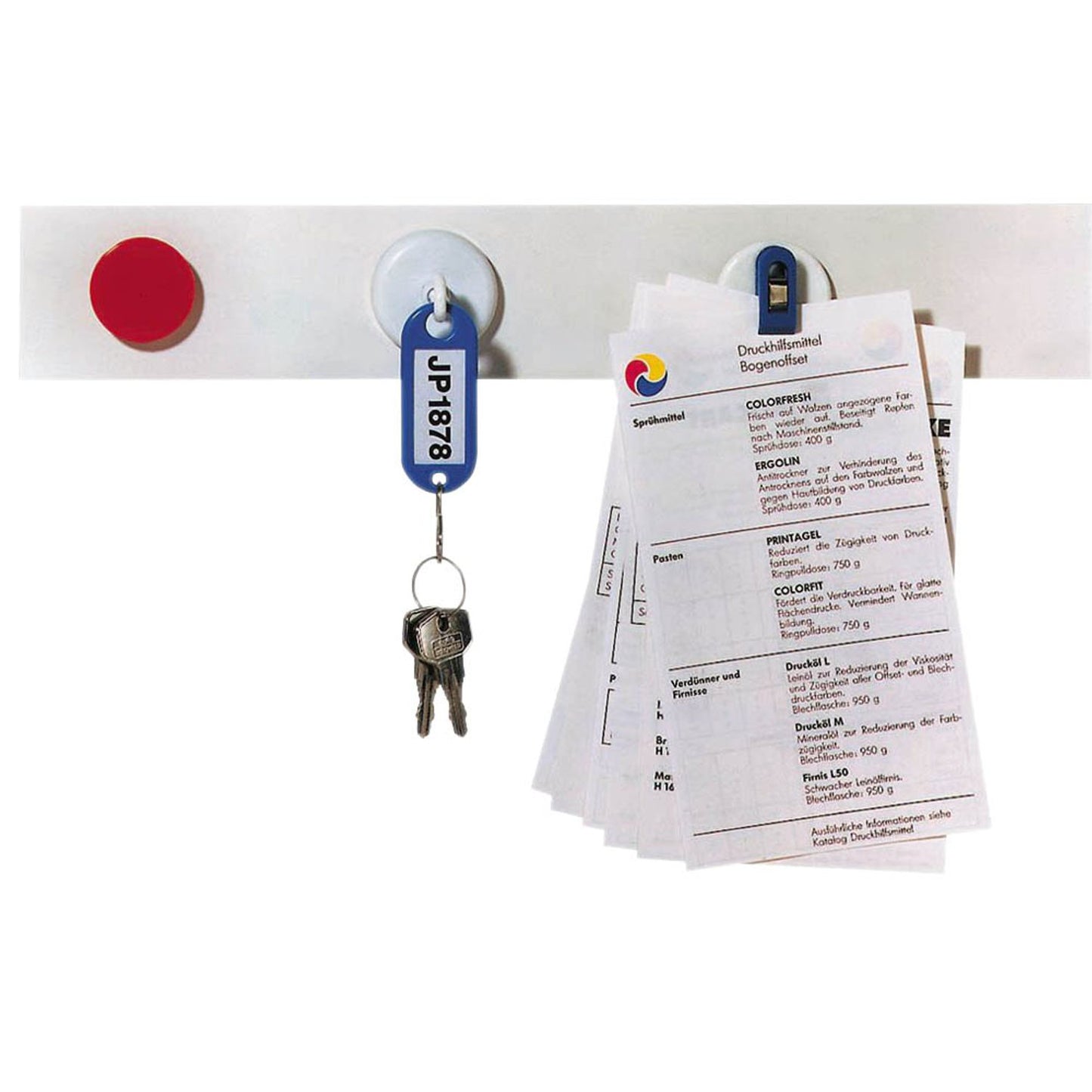 FRANKEN Magnetleiste weiß 5,0 x 100,0 cm | ST1355 | 1 Pack = 10 St.