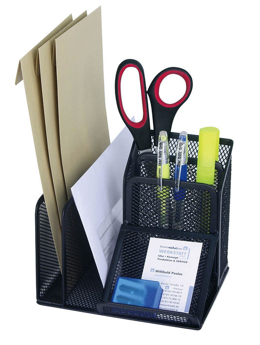 WEDO Schreibtisch-Organizer Office Metall 4 Fächer 15,8 x 13,5 x 14,5 cm