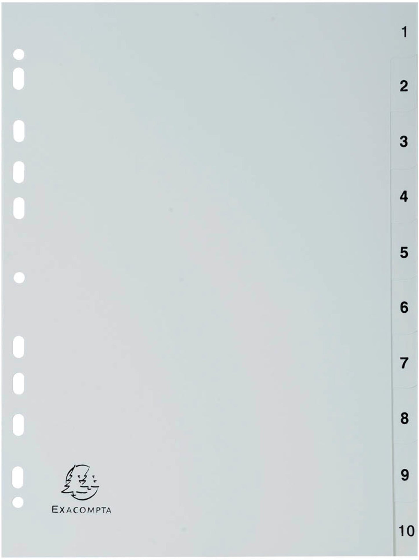 Exacompta Ordnerregister Vollformat grau, 1 Satz
