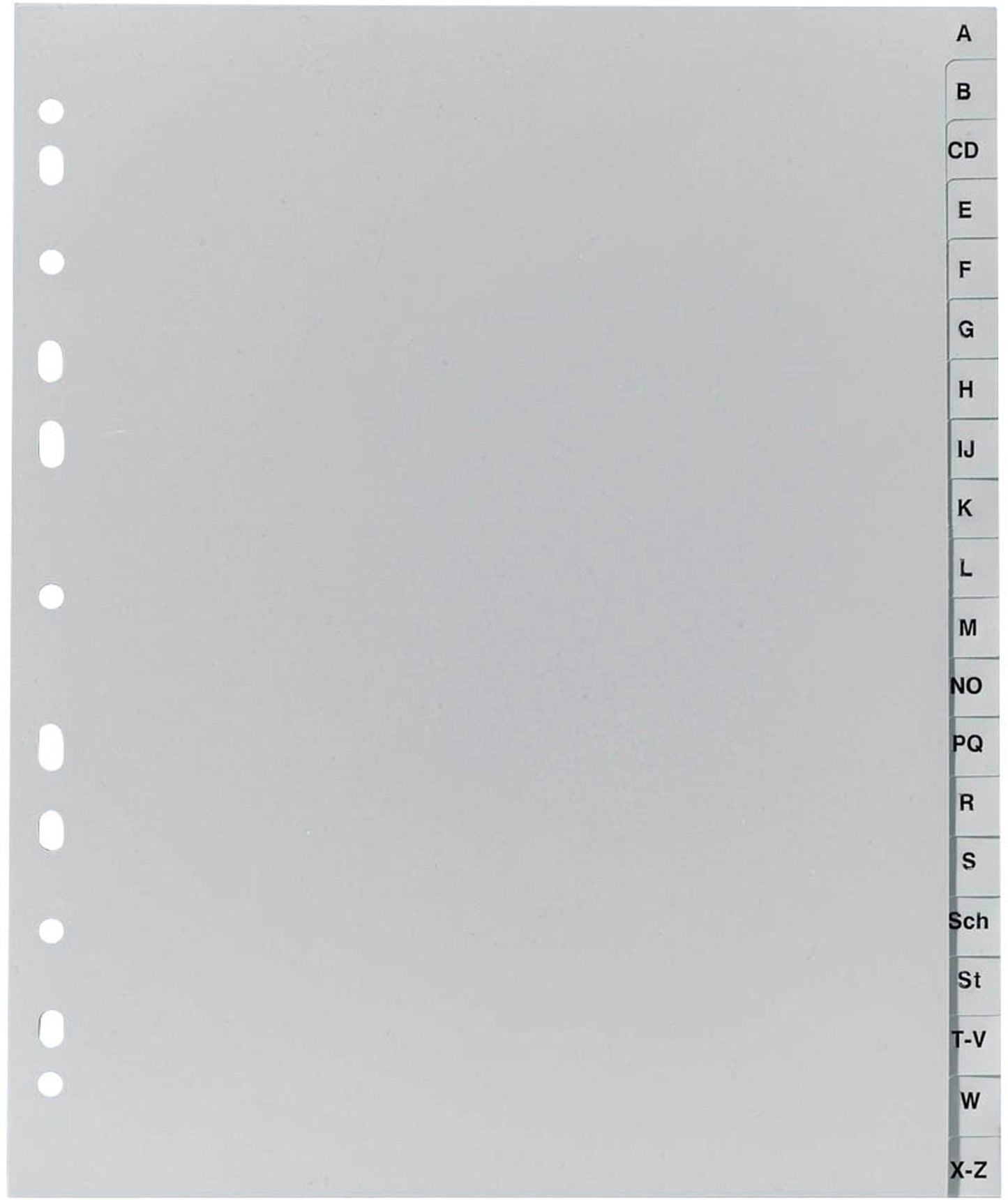 Exacompta Ordnerregister Vollformat A-Z grau 20-teilig, 1 Satz