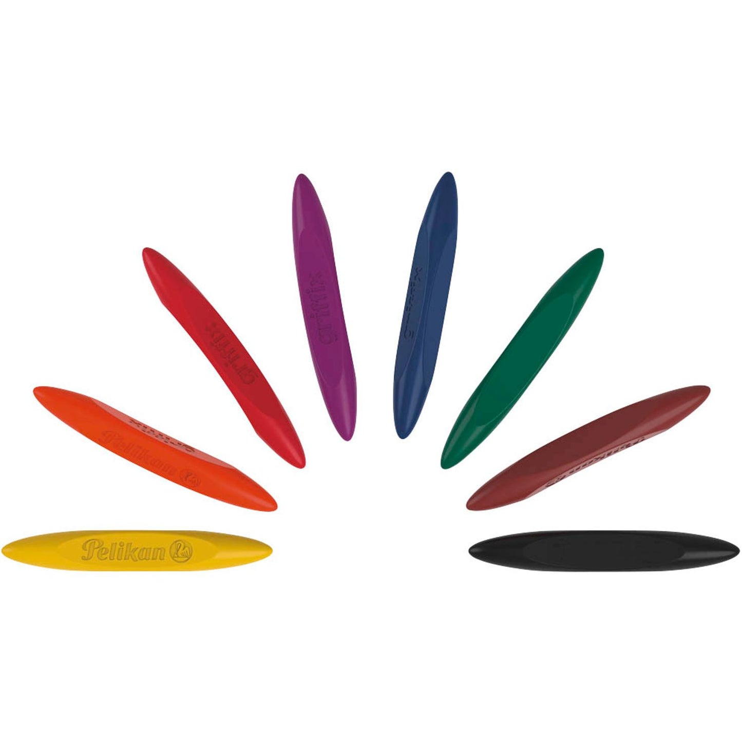 Pelikan griffix® Wachsmalstifte farbsortiert | 300000361 | 1 Pack = 8 St.